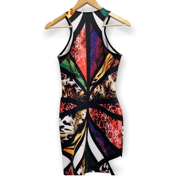 First Look Sleeveless Mini Dress Multi Colour Animal Print Size Small - Picture 6 of 6